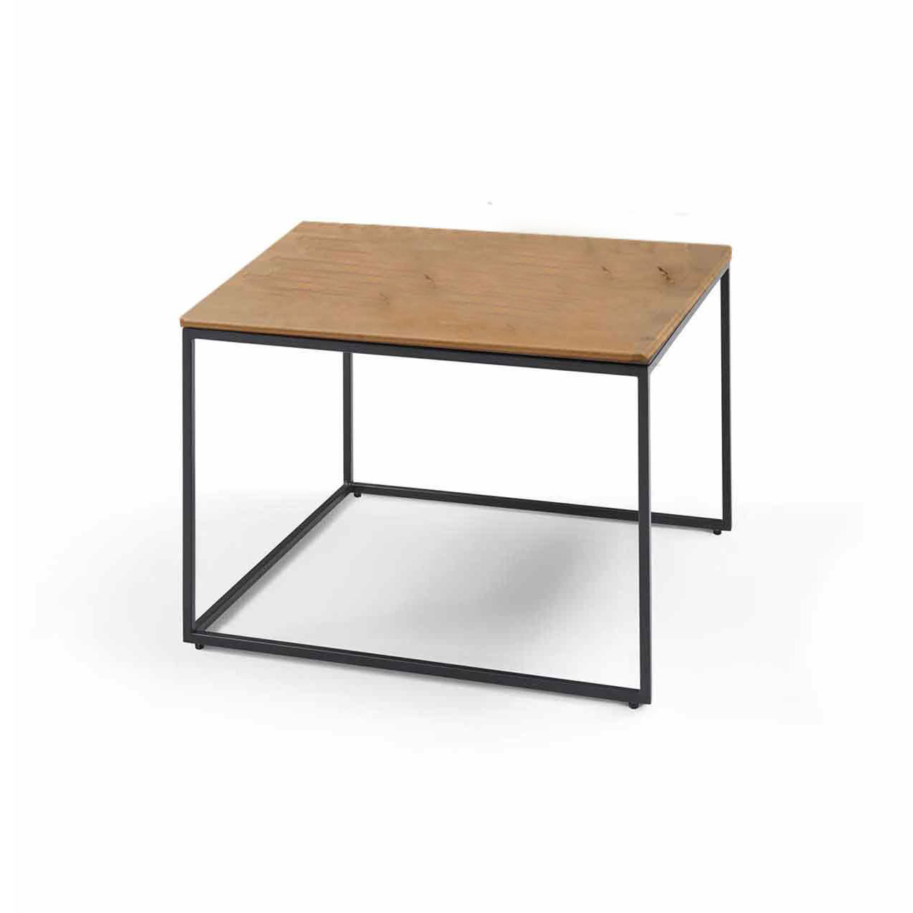 Hartmann SELINO - Couchtisch 8560-1420 Moderner Couchtisch mit quadratischer Holztischplatte und filigranem Metallgestell in Anthrazit.