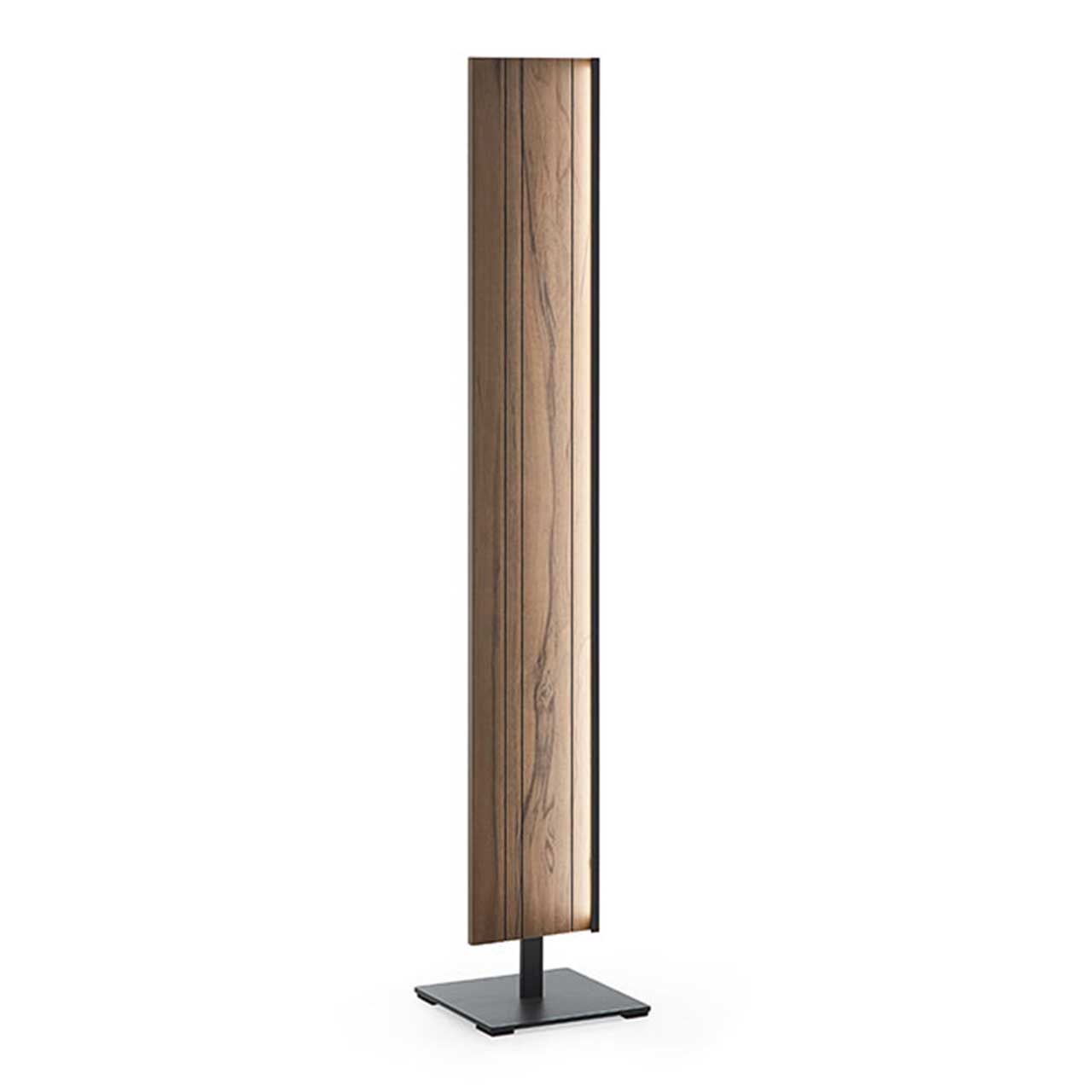 Hartmann NATURSTÜCKE - Stehlampe 5660-1055 Moderne Stehleuchte mit rechteckiger Holzplatte aus Altholzbuche Uyaa auf Metallfuß anthrazit.
