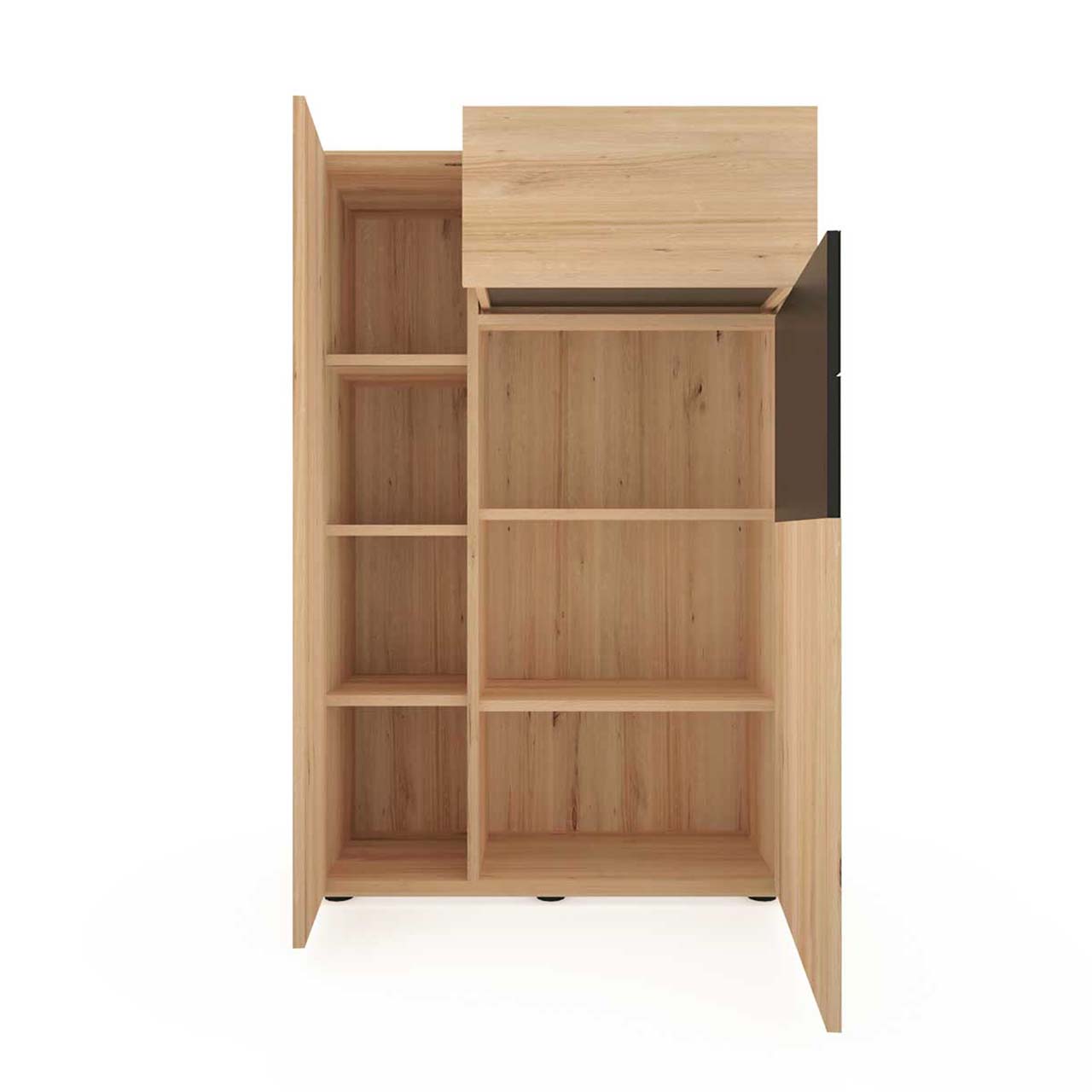 RUNA_8440-7142-re_stauraumschrank_furnplan_open_1280x1280 Hartmann Garderobe Runa - Stauraumschrank rechts 8440-7142 re. - offen