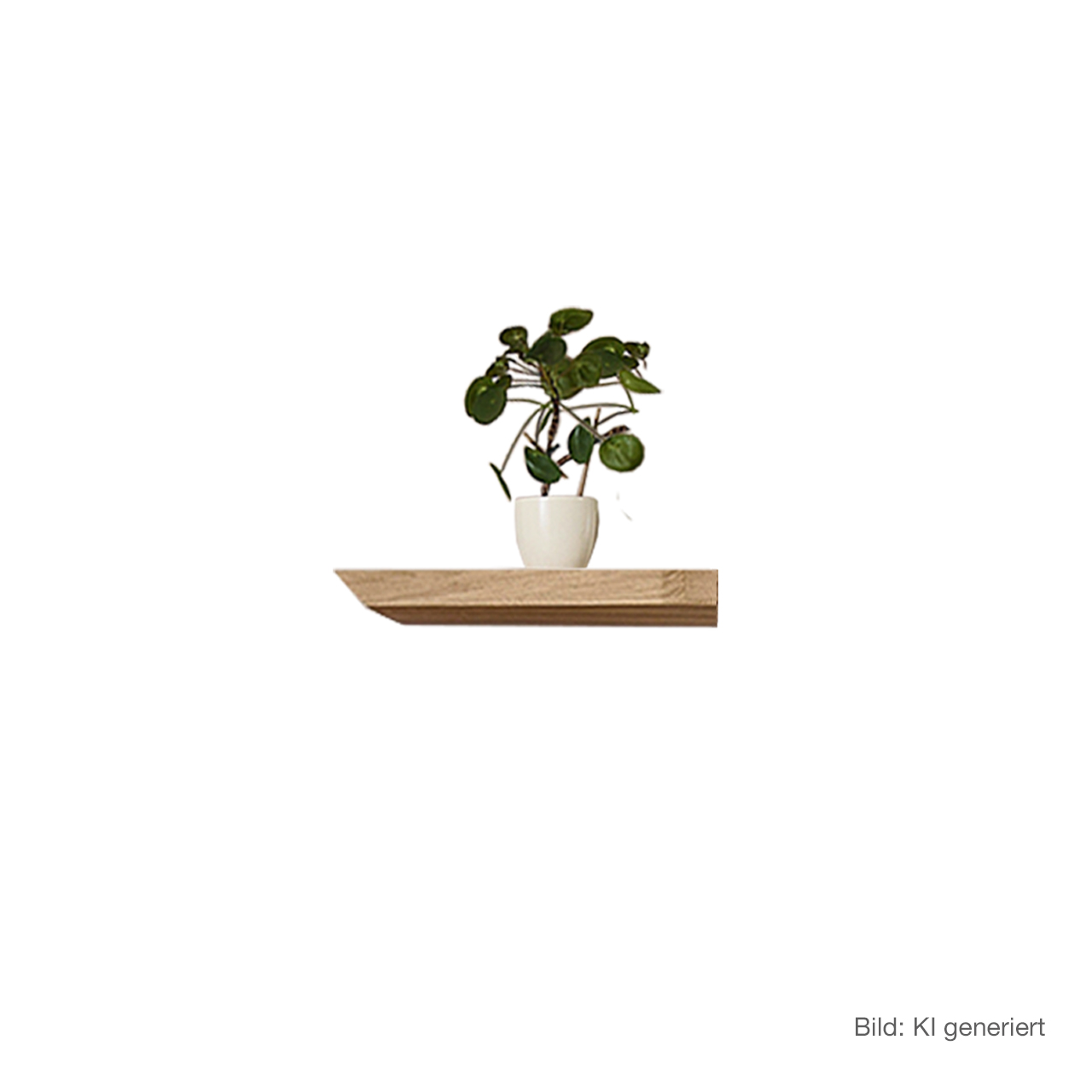 Kurzes Wandboard aus massivem Riffholz im asymmetrischem Design, von links nach rechts schmaler werdend - Gesamtbreite 47cm.