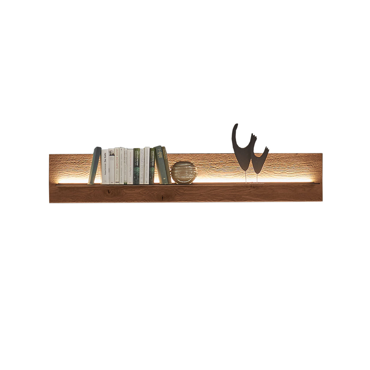 Hartmann TORIDO - Wandpaneel 7270-1169 Längliches Wandpaneel aus massiver Kerneiche Umato mit beleuchtetem Glasboden.