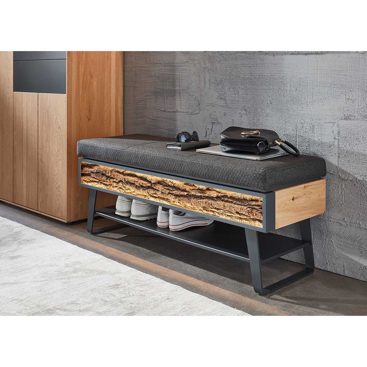 Hartmann_Runa_Sitzbank_312913mrwetbZrEIv Hartmann Garderobe Runa - Sitzbank 8440-3129- Stoffbezug anthrazit