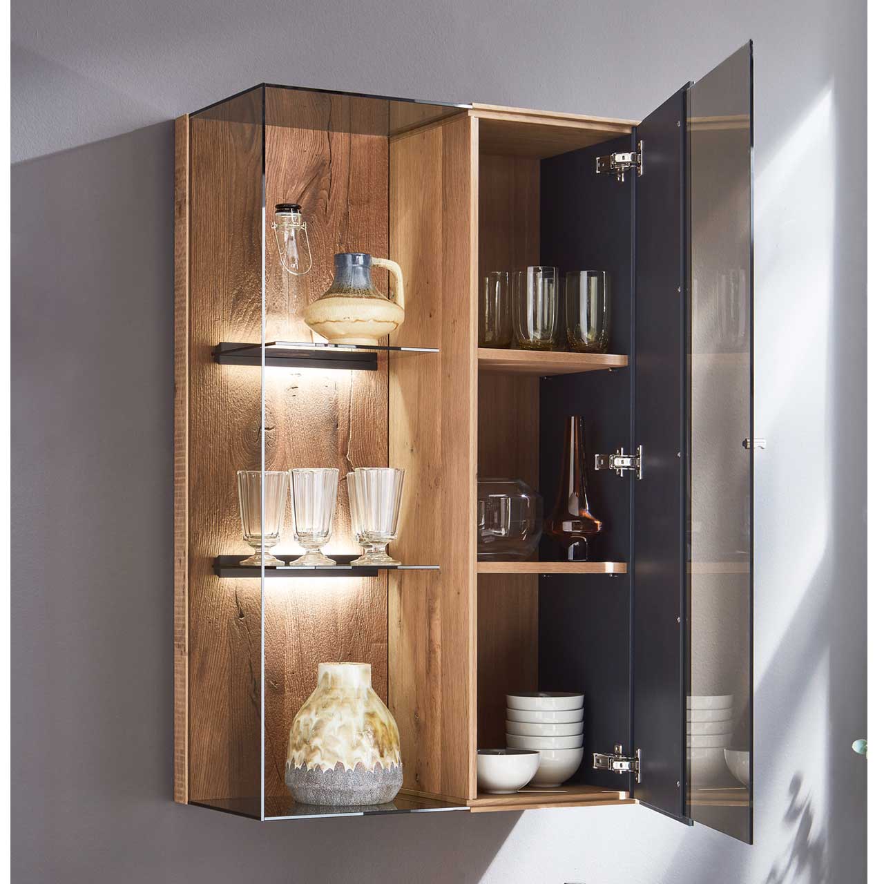 VARA_7210W-6072re_haengeelement_offen_1280x1280 Hartmann Vara - Wohnwand 7210W Nr. 30A | Hängeelement 6072A re.T