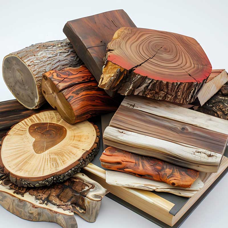 Gratis Materialmuster Banner: hier werden Sie direkt zum Bestellformular von Gratis Materialmustern weitergeleitet. Wählen können Sie zwischen einem Holz, Stoff oder Leder Muster. Bild zeigt verschiedene Holzblätter.