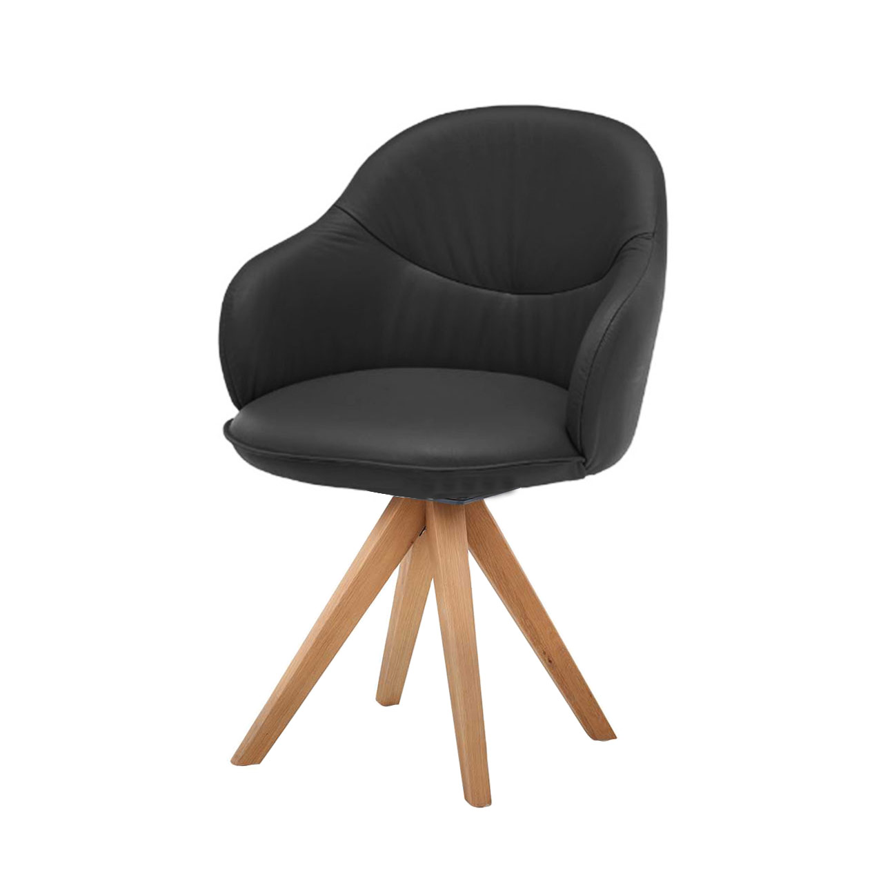 Moderner Esszimmerstuhl mit Holzgestell