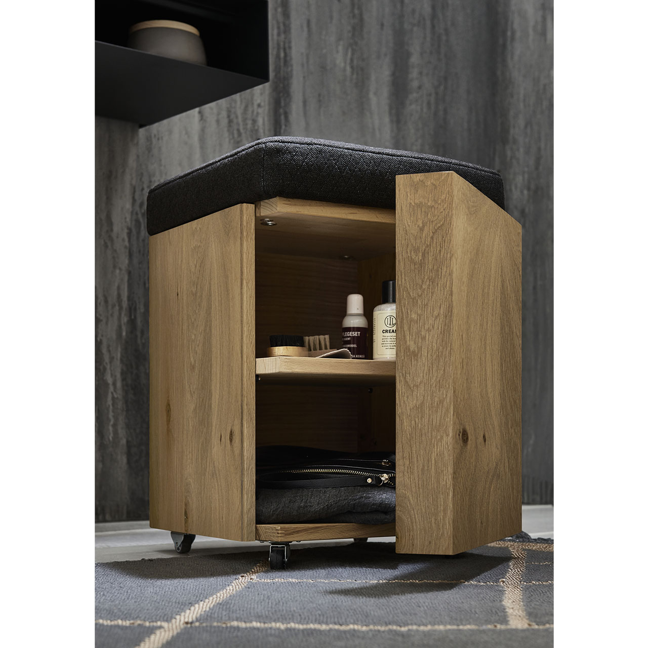 Hartmann_Runa_Sitzhocker_30418cZ90mKDJXKzA Hartmann Runa - Garderobe 8440 Nr. 115 - 12teilig - Sitzhocker mit Rollen 3041