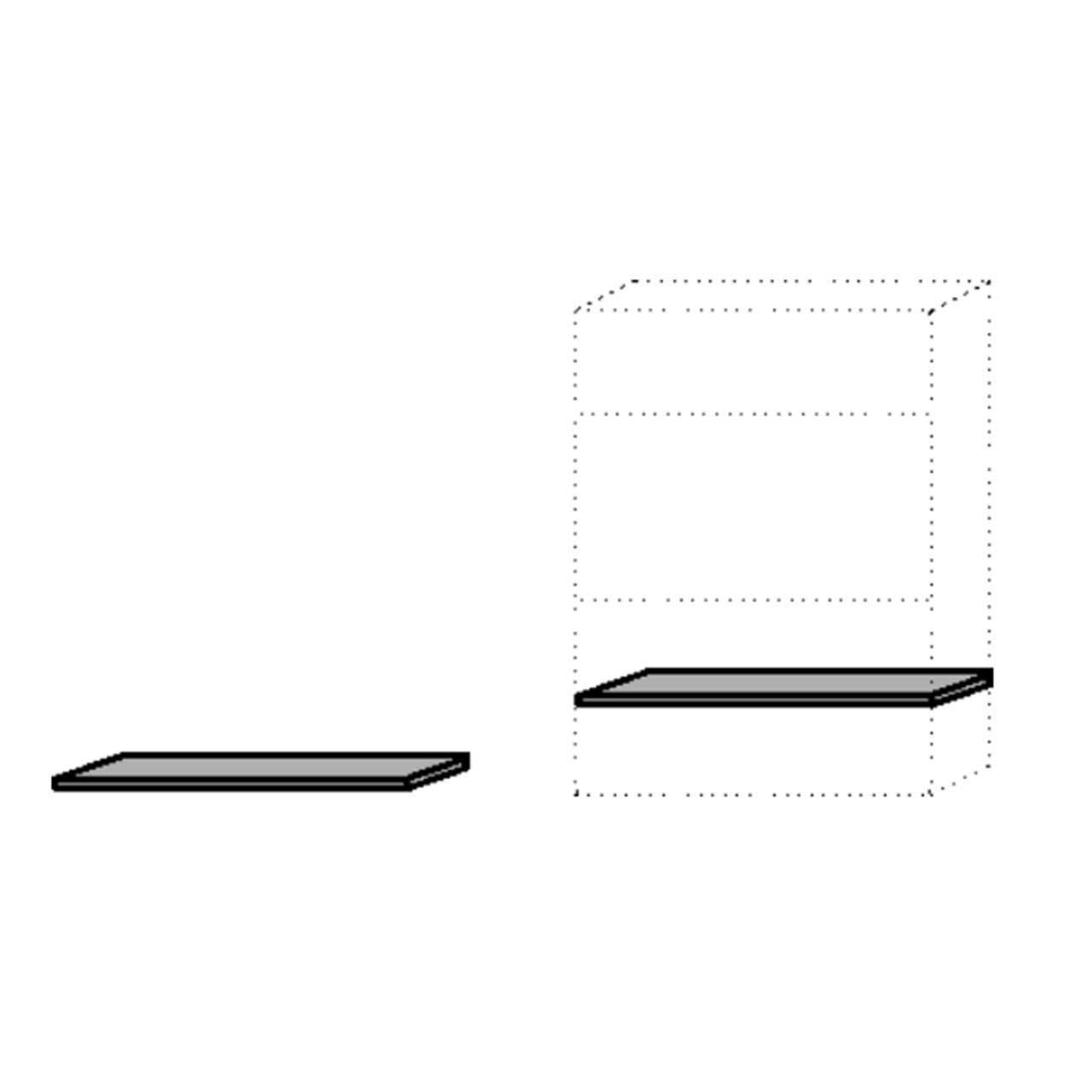 Hartmann SALVO Garderoben - Holzeinlegeboden 8550G-1003 - Breite 84cm Einlegeboden in Holz Kerneiche Natur, für SALVO Stauraumschränke, Breite 84cm.