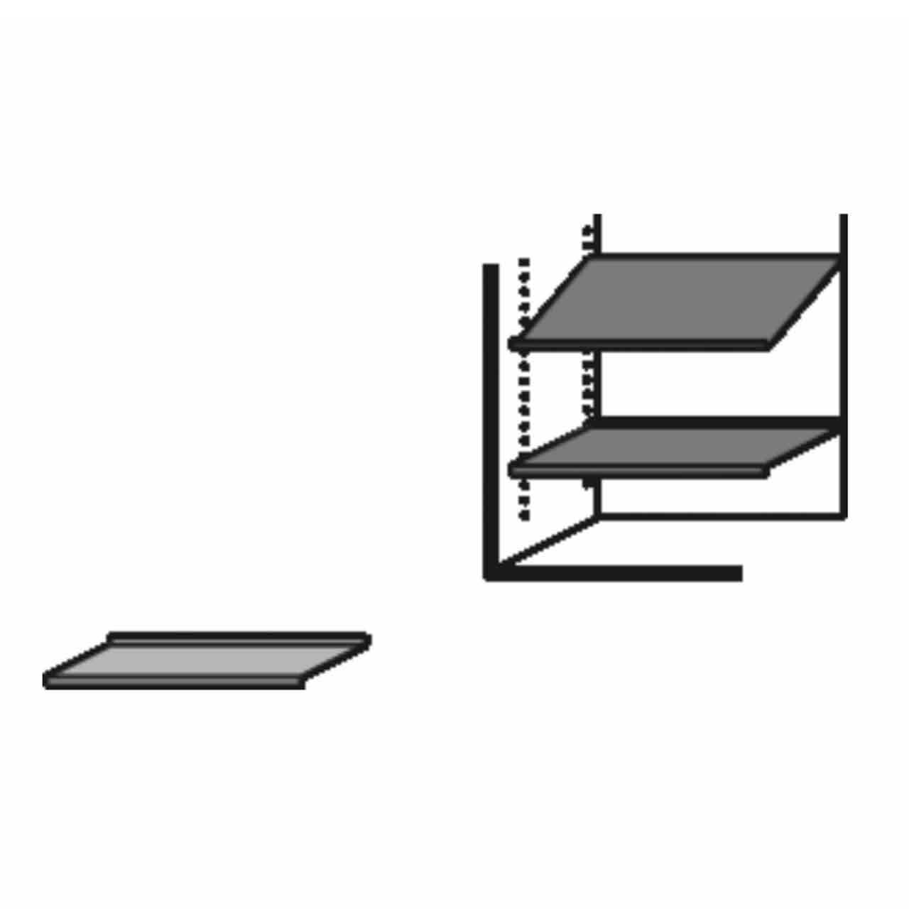 Hartmann SALVO Garderoben - Metalleinlegeboden 8550G-1011 - Breite 57cm Einlegeboden in Metall anthrazit, für SALVO Stauraum, - und Hochschränke, Breite 57cm.
