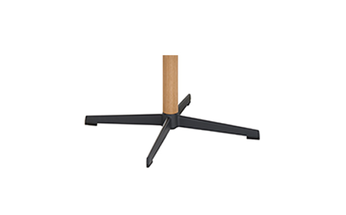 Hartmann Möbel - Stuhlgestell HM2 - Holz-/Metallgestell Sternform Vier-Fuß Holz-/Metallgestell in Sternform - Vier flachaufliegende Metallfüße in dunklem anthrazit mit einem zentral aufgesetzten Holzstandrohr.